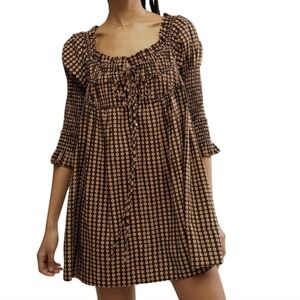 Free People Geometric Print Mini Dress
